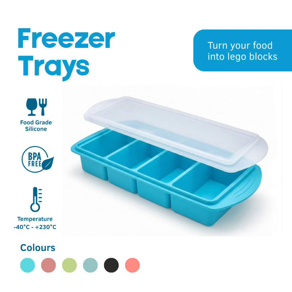 CUBEKU Cetakan Meal Prep Silicone Ice Cube Freeze Tray