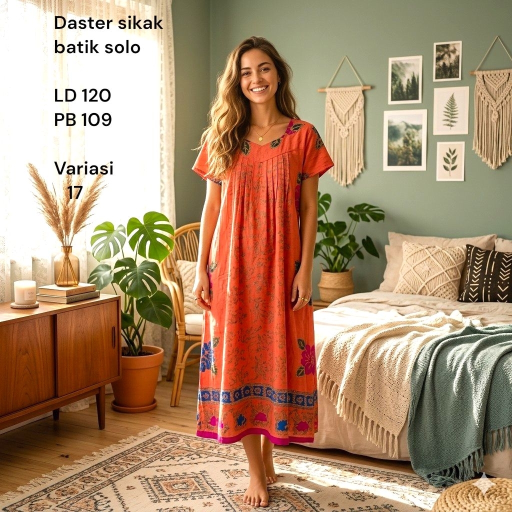 Daster Sikak Batik Cap BL Batik Solo Standar ( BL Std/ 5)