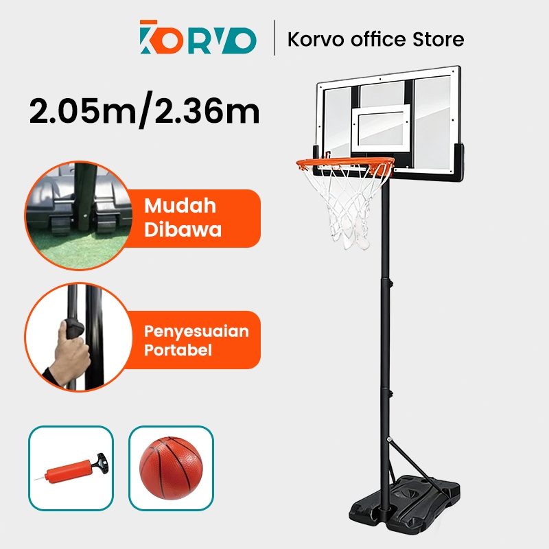 KORVO  Tiang basket Ring Basket Anak Ring Bola basket Ring Basket Portable Basket anak dan ring