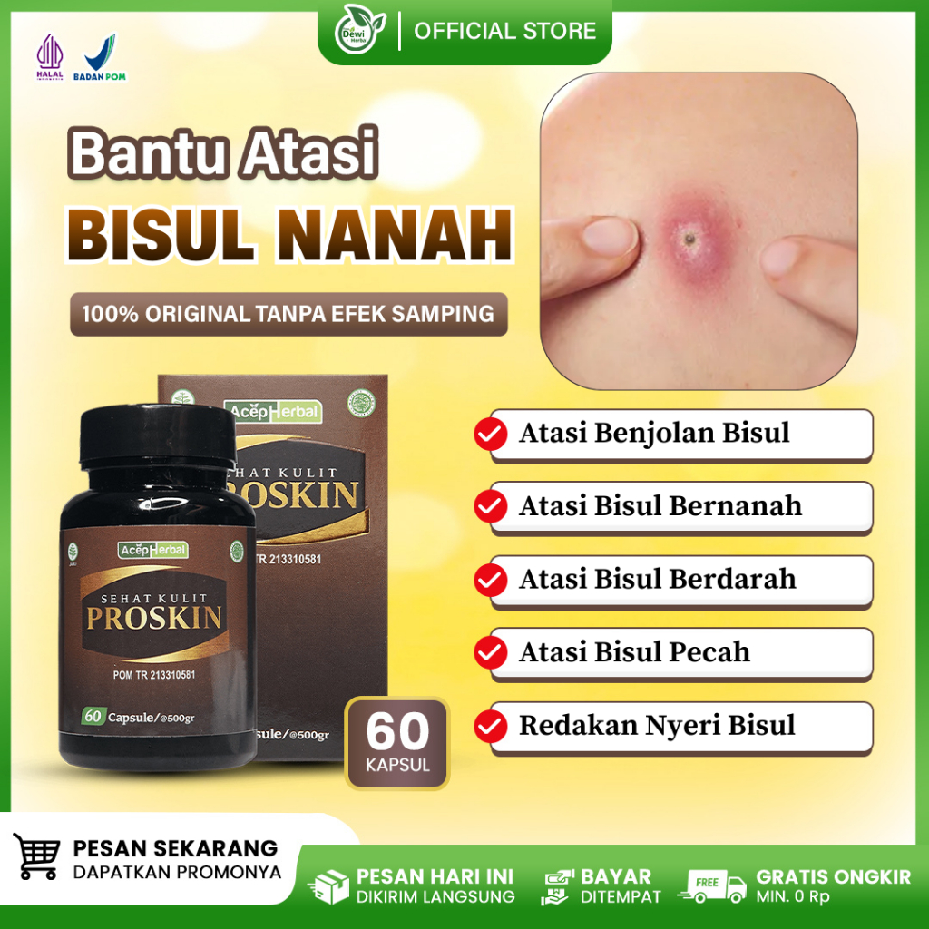 Obat Bisul Bernanah, Benjolan Bisul Pecah, Furunkel, Bisulan Menahun, Udun, Atasi Badan Demam - Pros