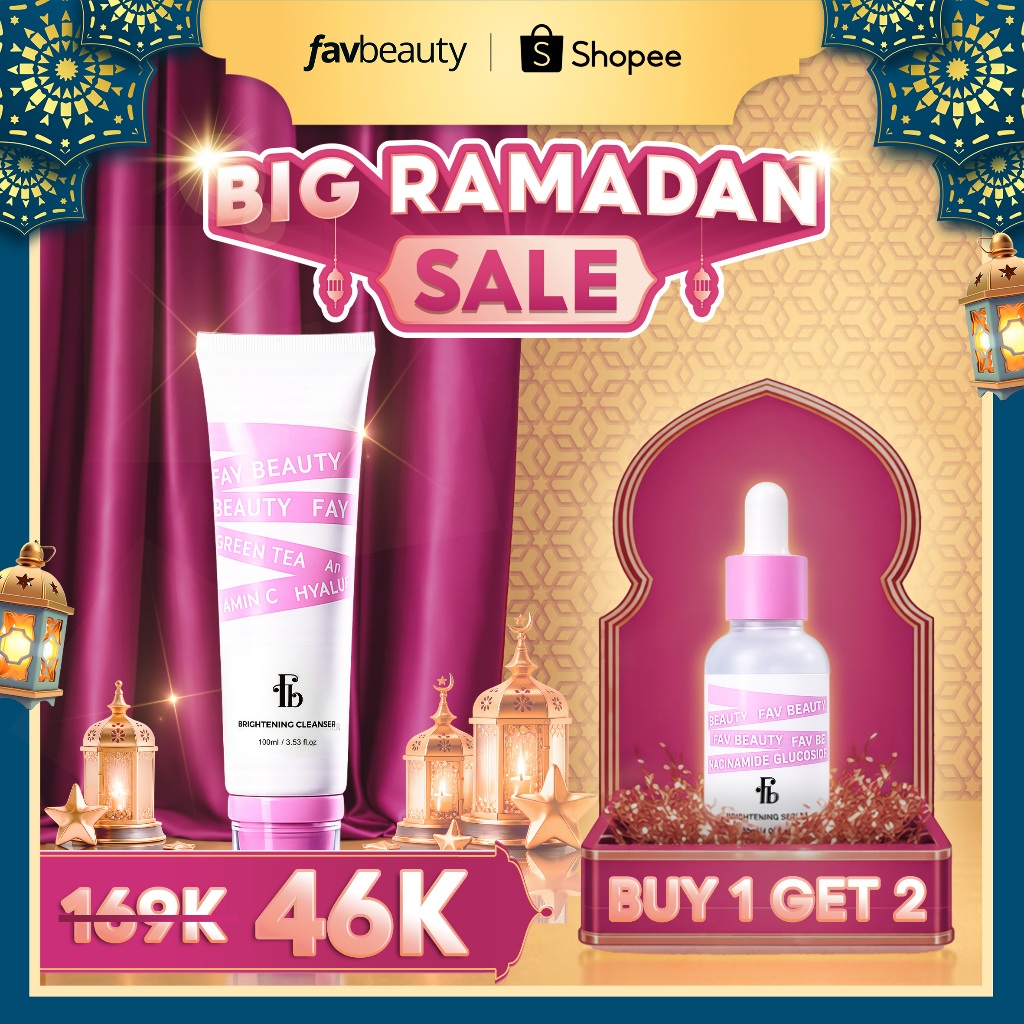 [BUY 1 GET 2] Fav Beauty Brightening Niacinamide Cleanser FREE Serum 30 ml |Serum Mencerahkan Wajah 