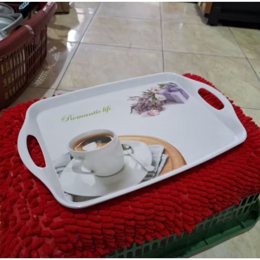 Nampan melamin/Wadah saji makanan motif