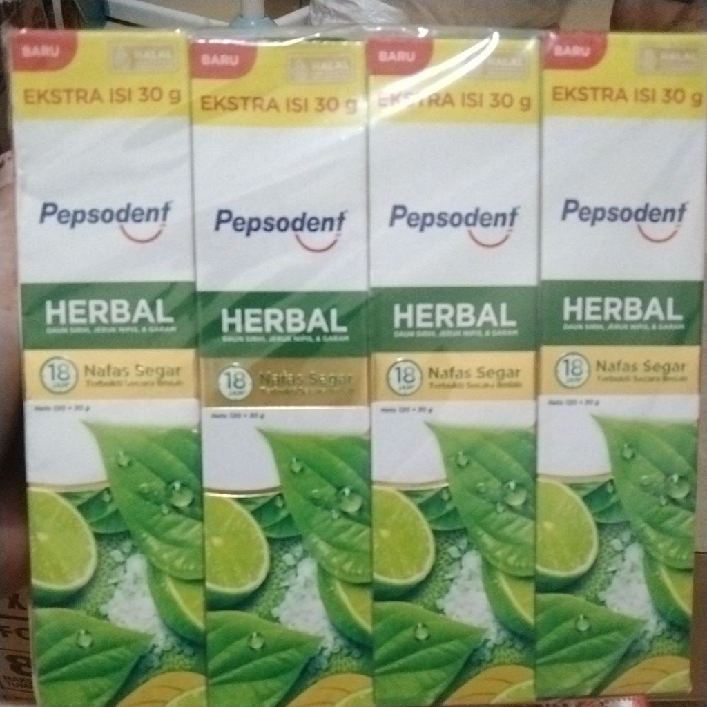 Pepsodent Herbal 120+30gram//Pasta Gigi.