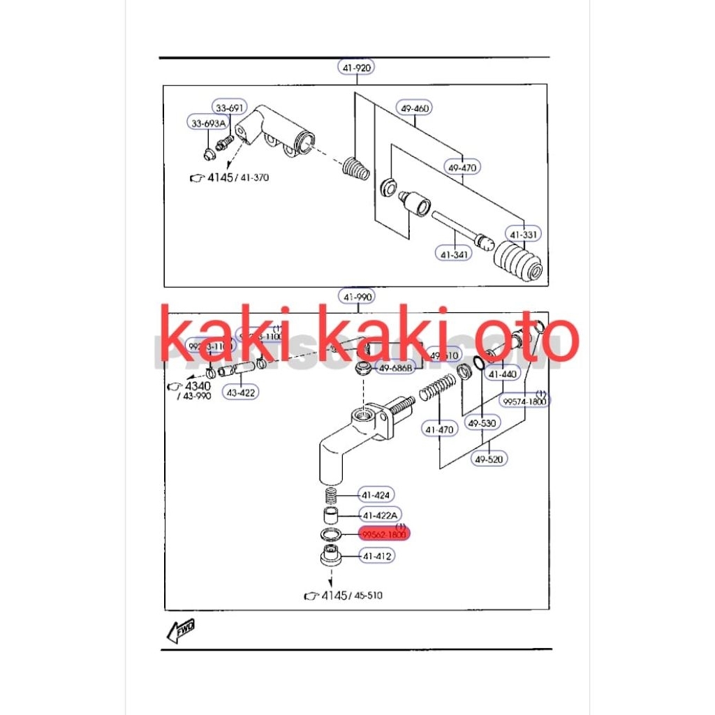 Seal ring gasket master cylinder kopling rx8 mazda 323 626 cx5 cx-5 cx7 cx-7 cx9 cx-9 mpv