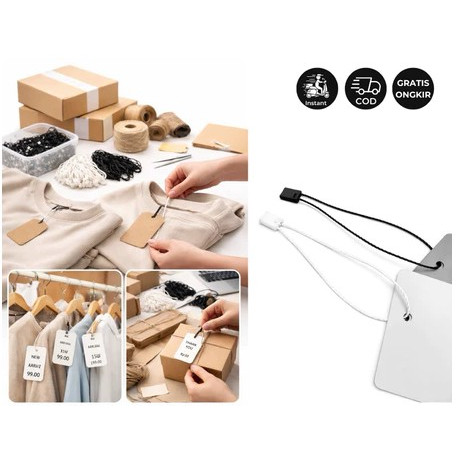 TALI HANG TAG PREMIUM BAJU TAS KOPER TAG ROPE HANGTAG LABEL BAJU GANTUNGAN IKAT BAJU TAS KOPER TALI 