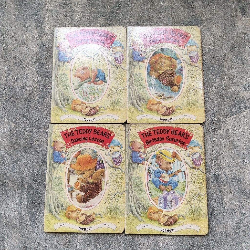 boardbook vintage the Teddy Bears satu set 4pcs lengkap