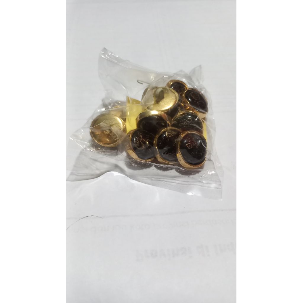 Kancing Baju Hias Warna Emas Hitam