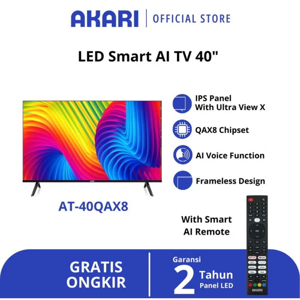 AKARI QLED SMART AI TV AT-40QAX8 (40”)