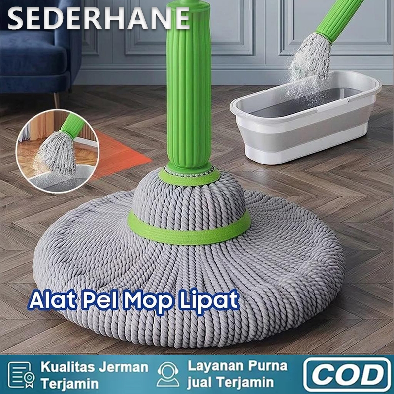 Alat Pel Peras Otomatis Magic Twist MOP Pel Lantai Peras Otomatis Pel Putar Otomatis Pembersih Lanta