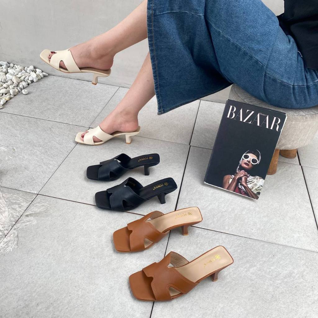 Simoncelli Sandal Heels Wanita 3 Cm | Sandal Wanita | Sendal Kerja | Kondangan | Sandal Korea | Sand