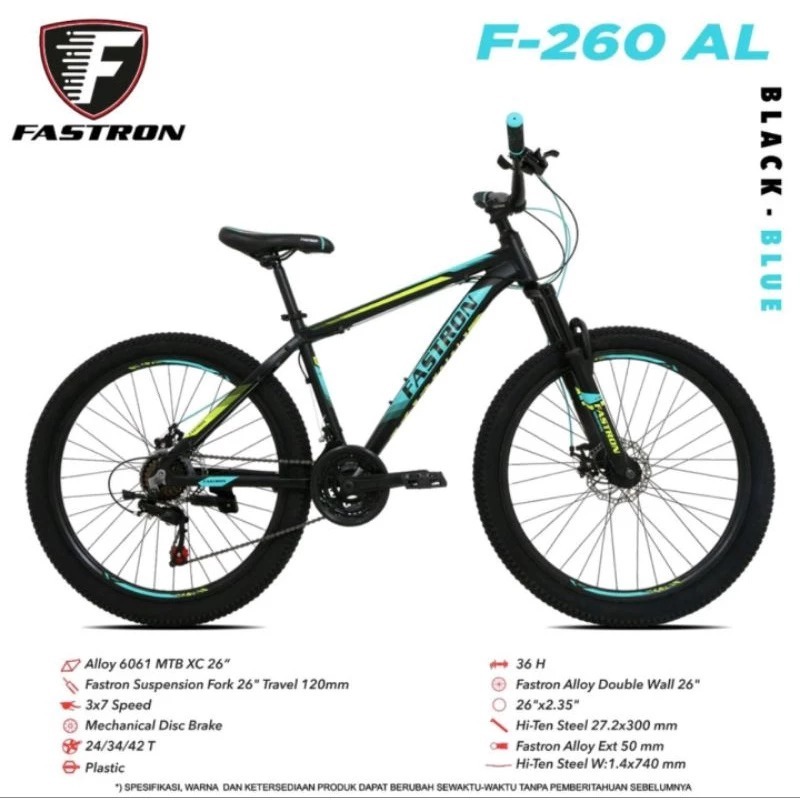 SEPEDA GUNUNG MTB 26 27,5 FASTRON F-260 AL