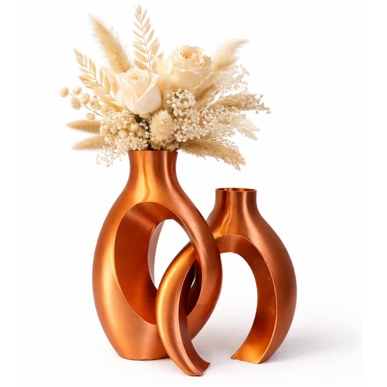 Vas Bunga Hias Modern – Pajangan Meja Ruang Tamu Minimalis