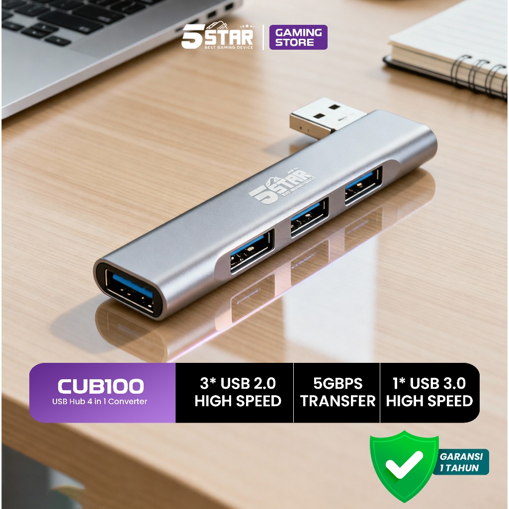5Star USB3.0 to USB Hub 4 Port  Converter  CUB100
