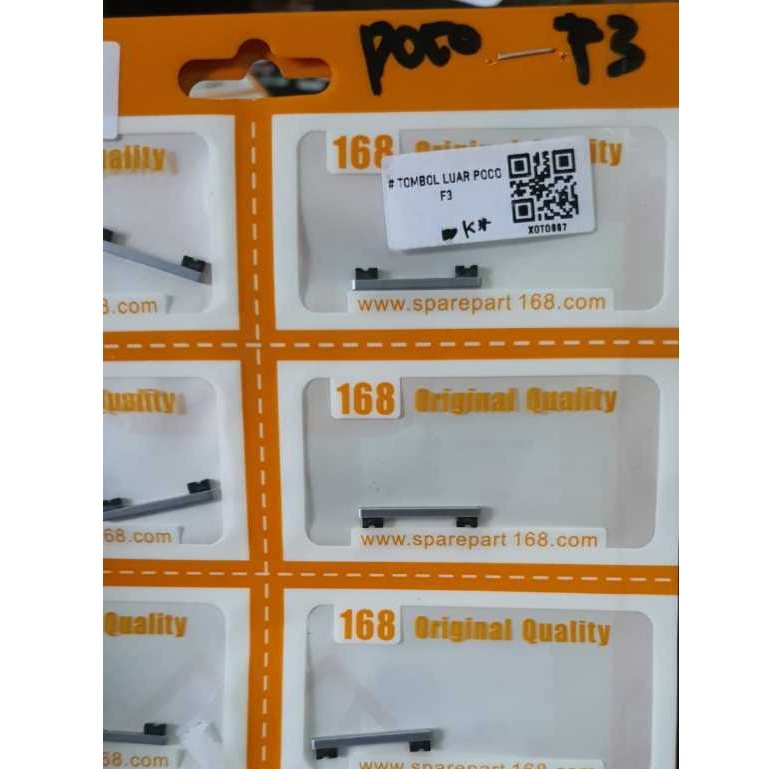 TOMBOL LUAR POCO F3 (SILVER)