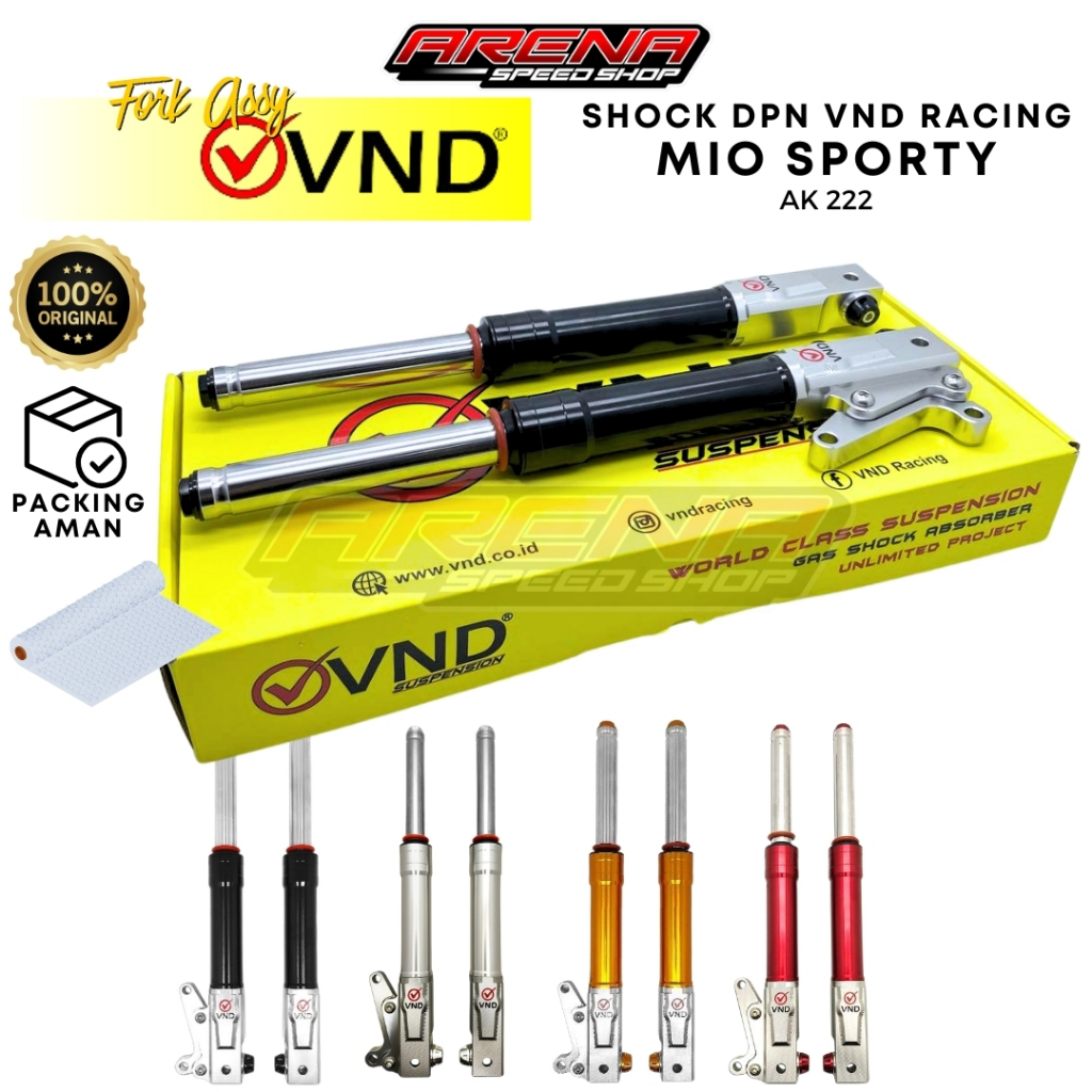 VND Racing Fork Assy AK 222 Mio Shockbreaker Shock Depan Mio Sporty Smile Soul CNC Original VND
