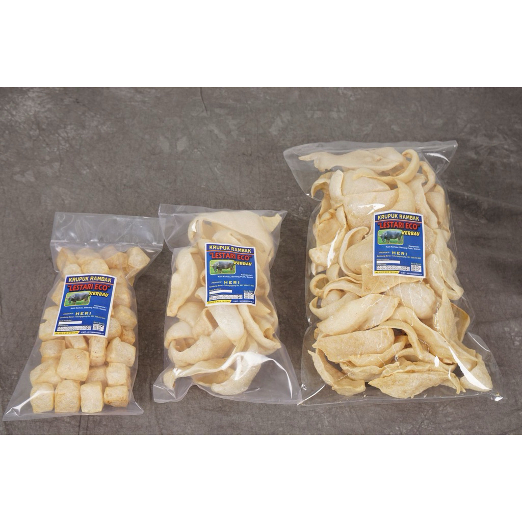 KRUPUK RAMBAK KULIT KERBAU RENYAH GURIH
