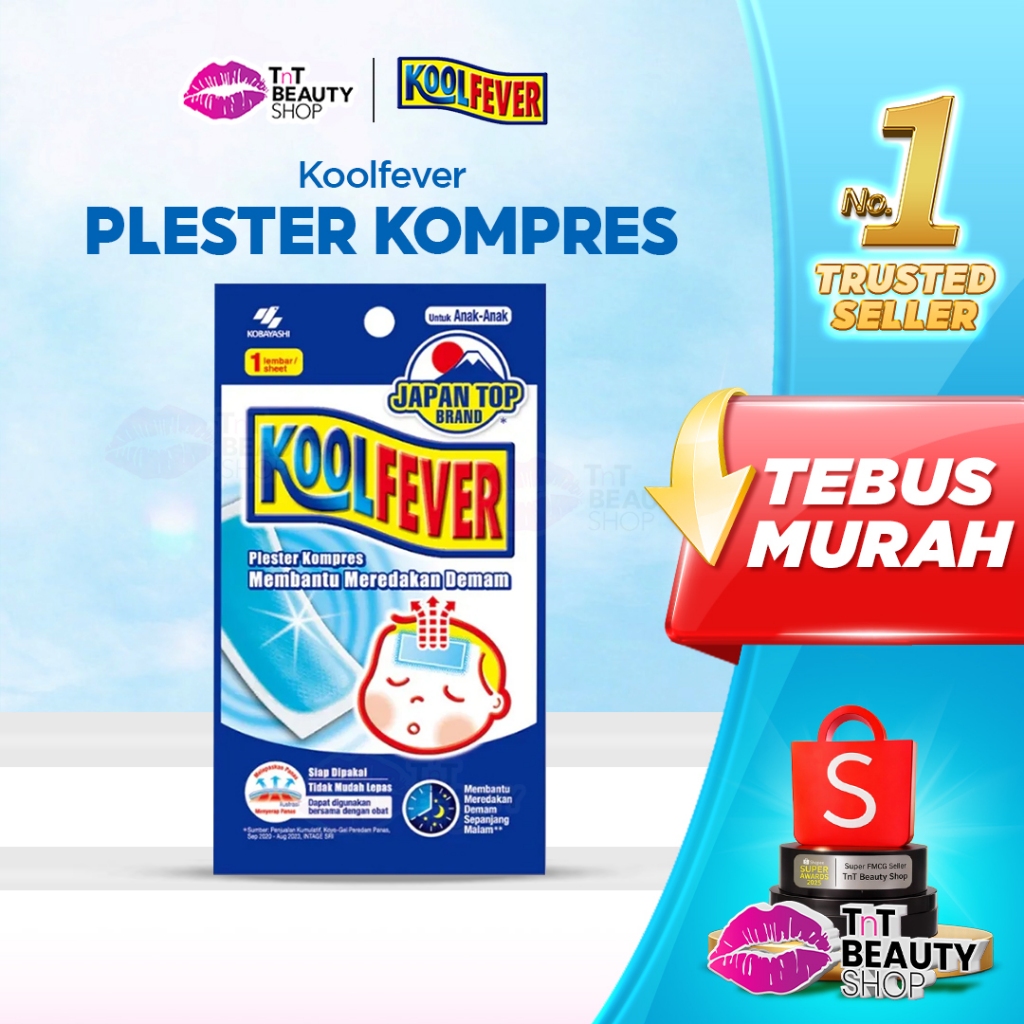 Koolfever Kid [1 pcs] - Plester Kompres Demam Anak Penurun Panas | TnT Beauty Shop