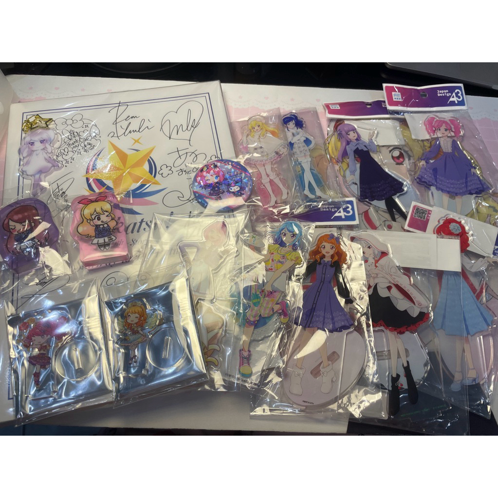 Aikatsu Acrylic Stand Aikatsu Story Book Pin Badge Ganci Ichigo Aoi Ran Akari Juri Laura Madoka Sumi