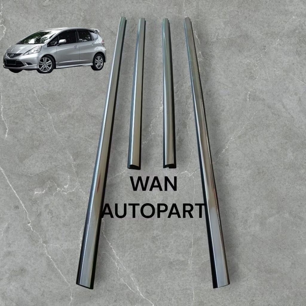 KARET KACA PINTU PELIPIT HONDA JAZZ CROME