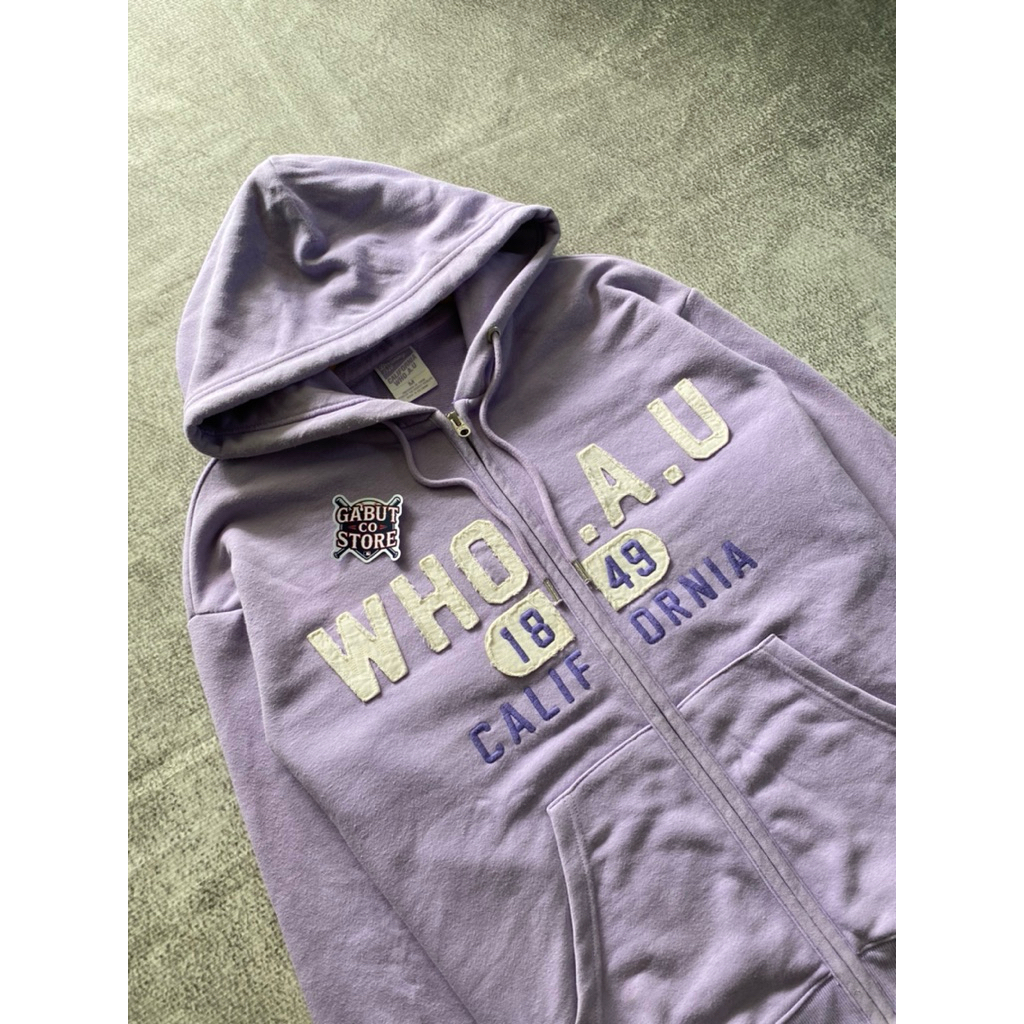 Hoodie Bordir Zipper Who