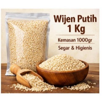 Biji Wijen Putih Import / Lokal – Wijen Putih Bersih untuk Kue, Roti & Topping