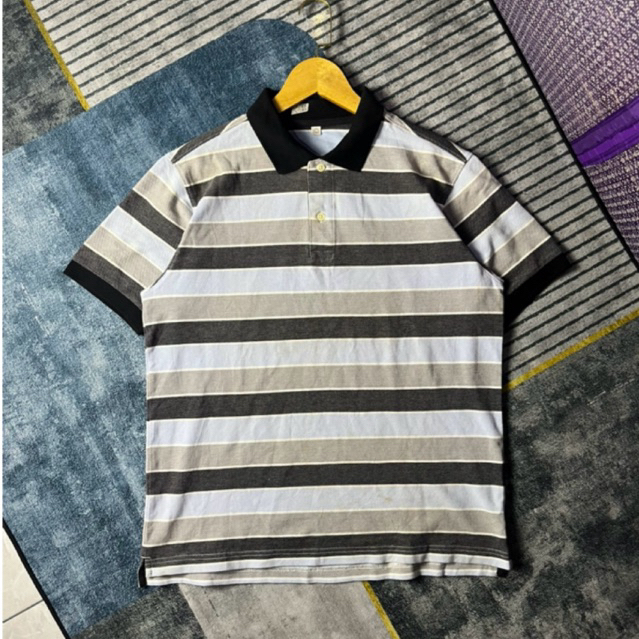 KAOS POLO UNIQ LO STRIPE ICE BLUE SECOND