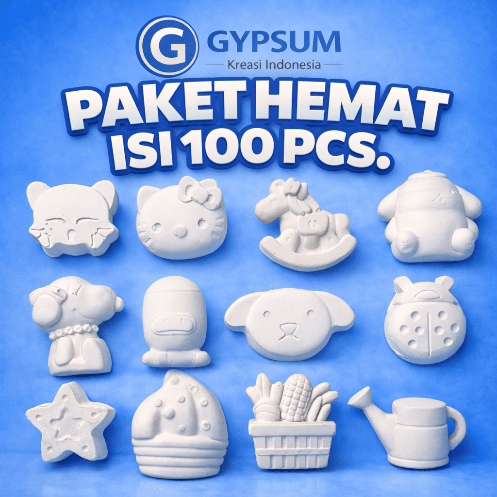 Gypsum Lukis Anak Paket | Gypsum Mewarnai Anak | Gypsum Mainan Anak | Gypsum Anak | Gypsum Kreasi In