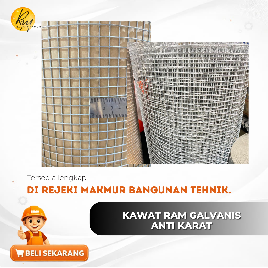 Kawat Patri / Kawat RAM Kandang / Kawat Reyner / Kawat Loket Galvanis ANTI KARAT ROLL 1/2"x100cm 25 