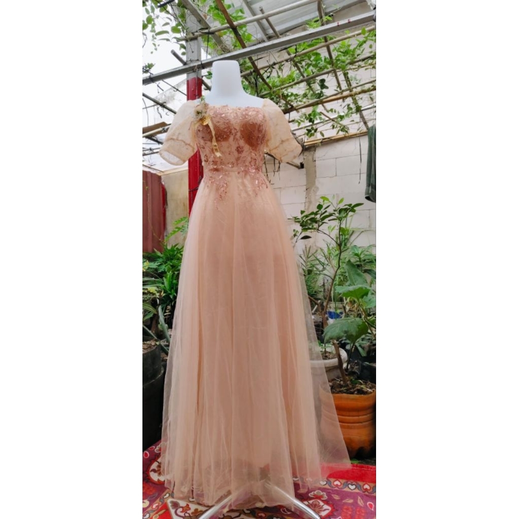 Gaun/Dress Pesta Fairy Rose Gold - Party - Brithday - Bridesmaid - Kondangan - Photoshoot