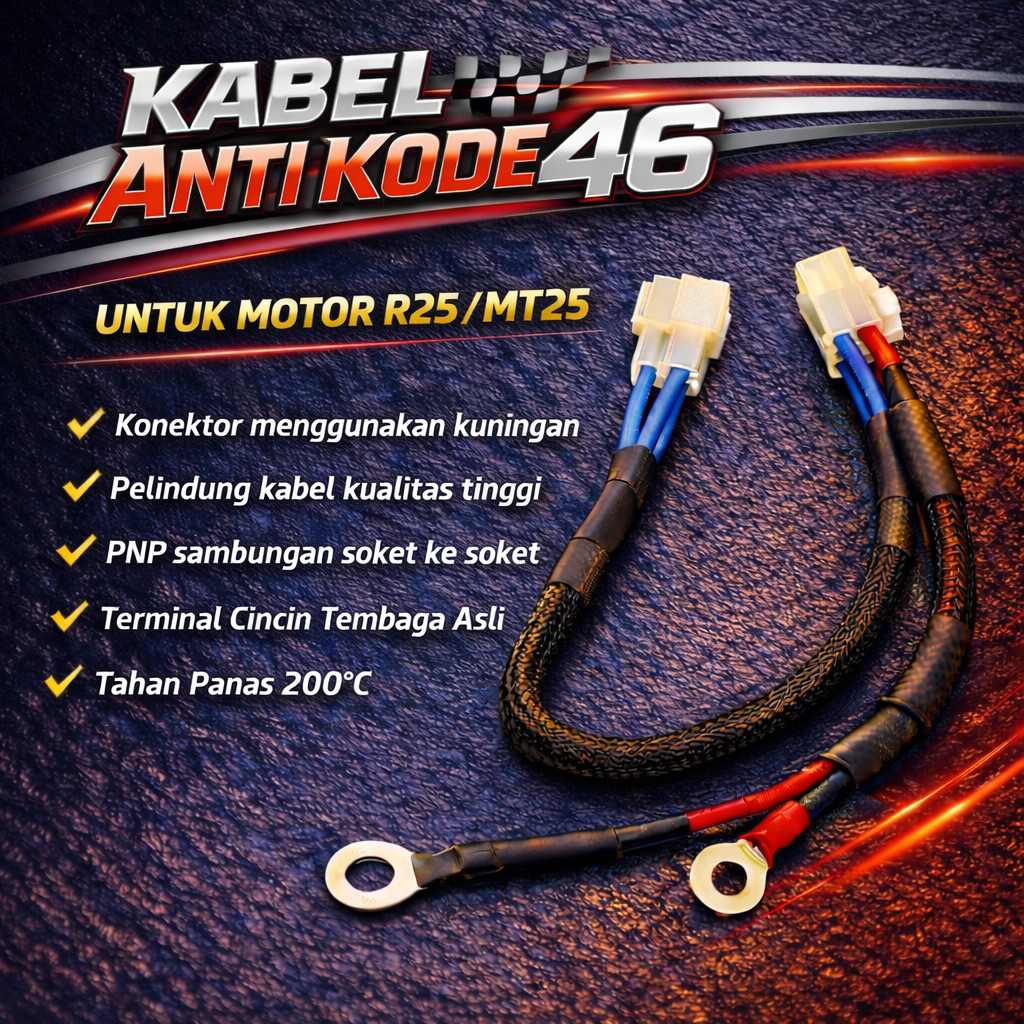 Kabel/soket kiprok anti kode 46 R25/MT25 Tahan panas 200°C