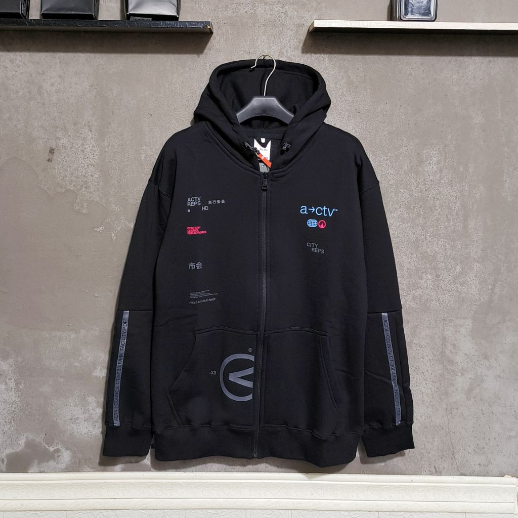 HOODIE SWEATER BLOODS ACTV DIVED BLACK ORIGINAL.