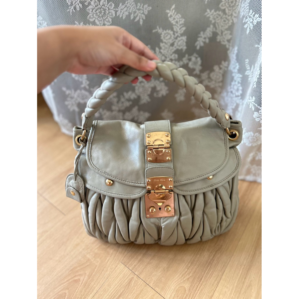 Preloved Miu Miu Vintage Matelasse Coffer Hobo Bag