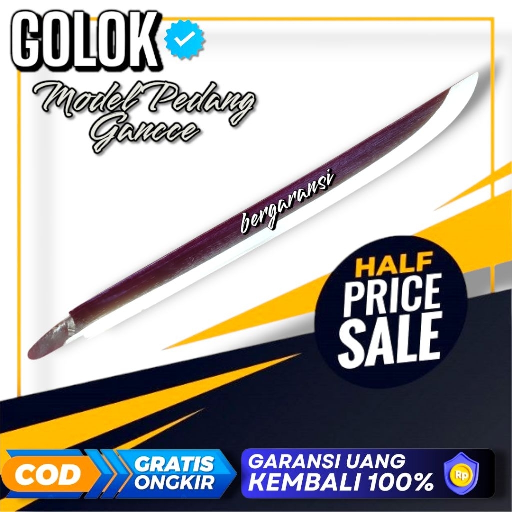 PARANG PERKEBUNAN MODEL PEDANG GANCE TAJAM TEMPA MANUAL BAJA KUAT ALAT TEBAS SEMAK RUMPUT KAYU PERKE