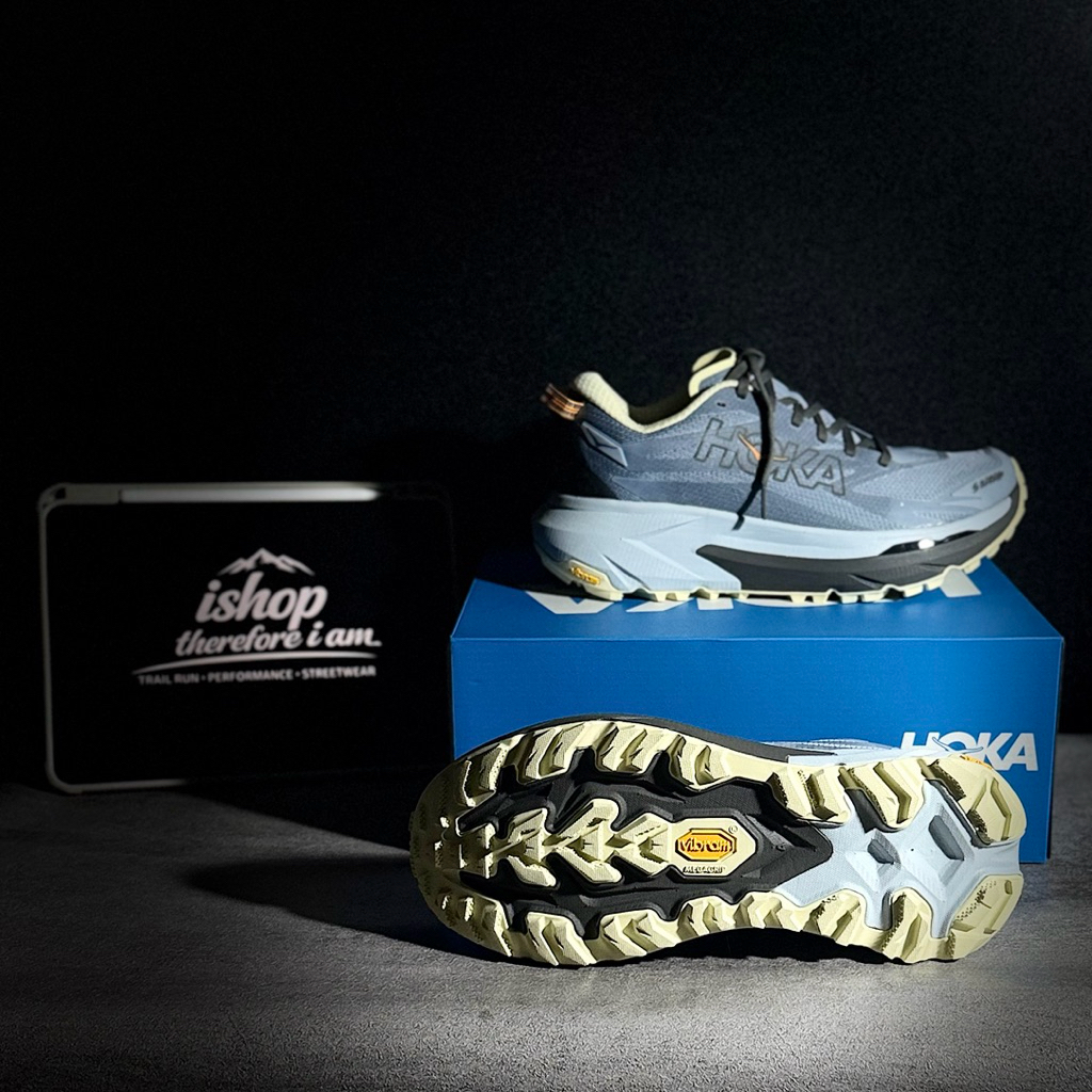 Hoka Mafate 5 original trail run mineral blue