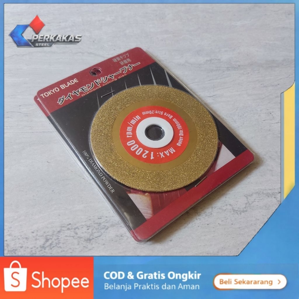 Mata Gerinda Diamond 4 Inch Tokyo Blade | Batu Asah Diamond Disc 100mm Pengasah Pisau Pahat Cutter T