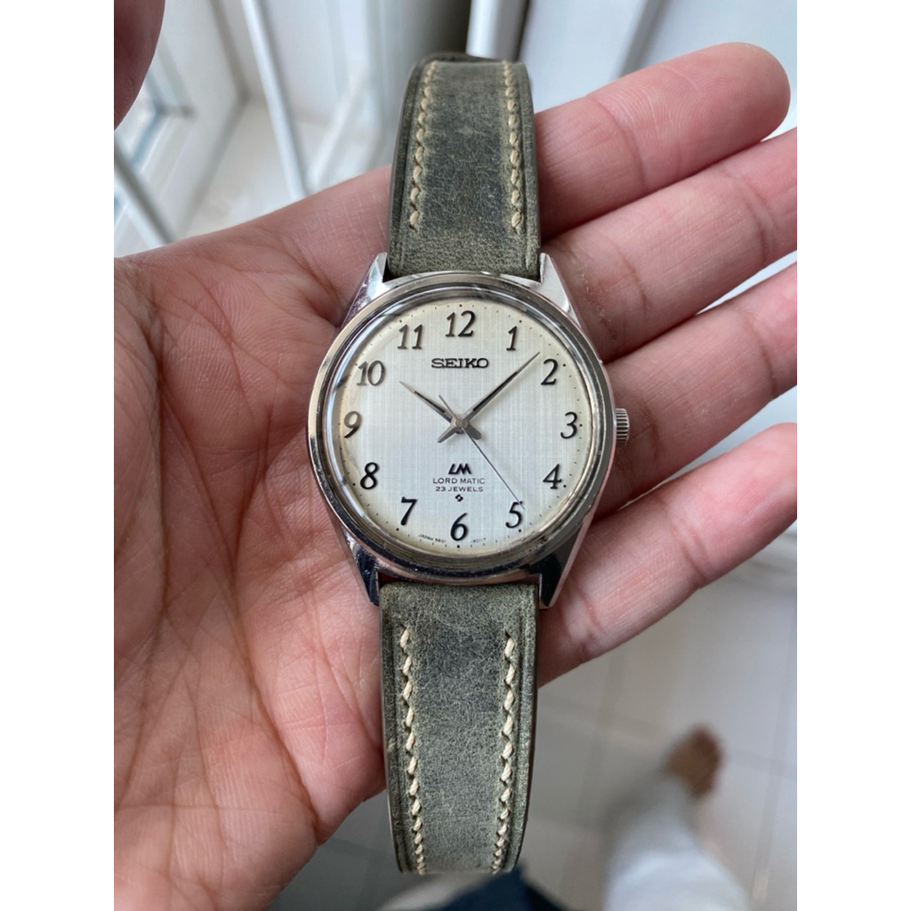 RARE Seiko LM Lord Matic ref 5601-9000 Breguet Index - Bold linen dial no day and no date automatic 