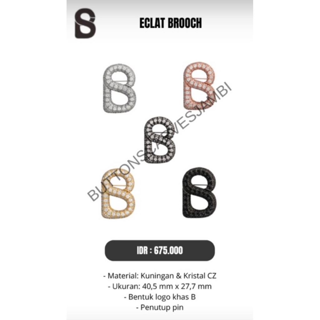 PL brooch Buttonscarves Gold