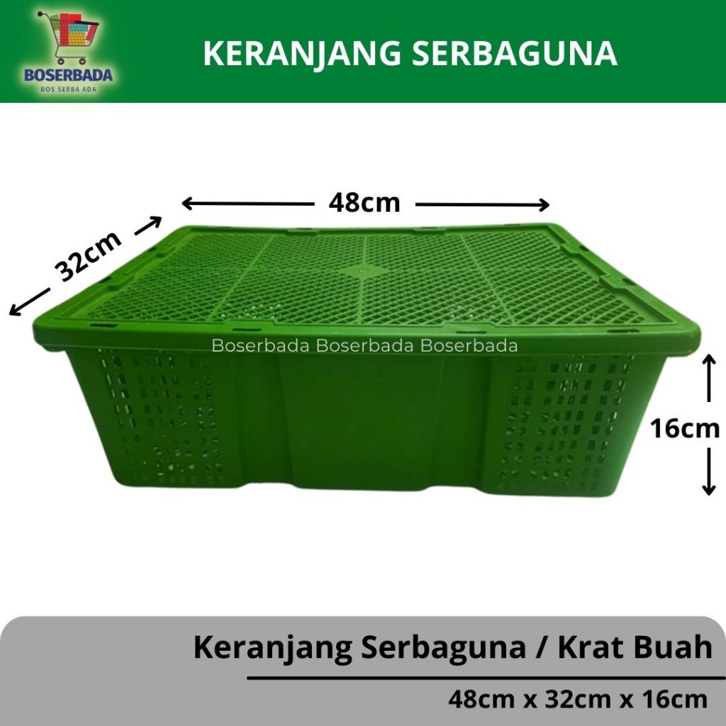 Keranjang Serbaguna Ada Tutup | Krat Buah Plastik [BARU]