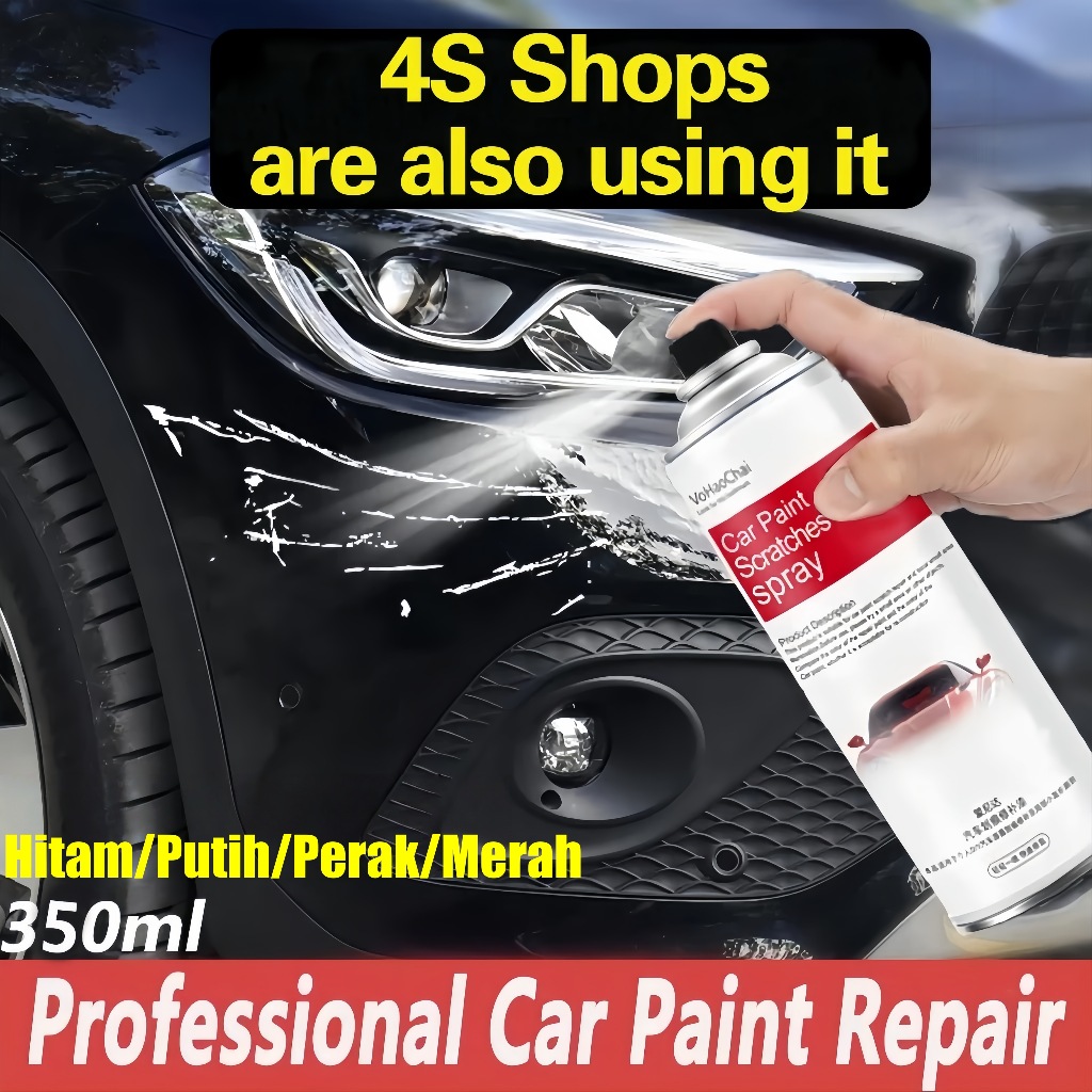 Cat semprot body motor mobil putih/hitam anti gores semprot compound kompon penghilang baret mobil k