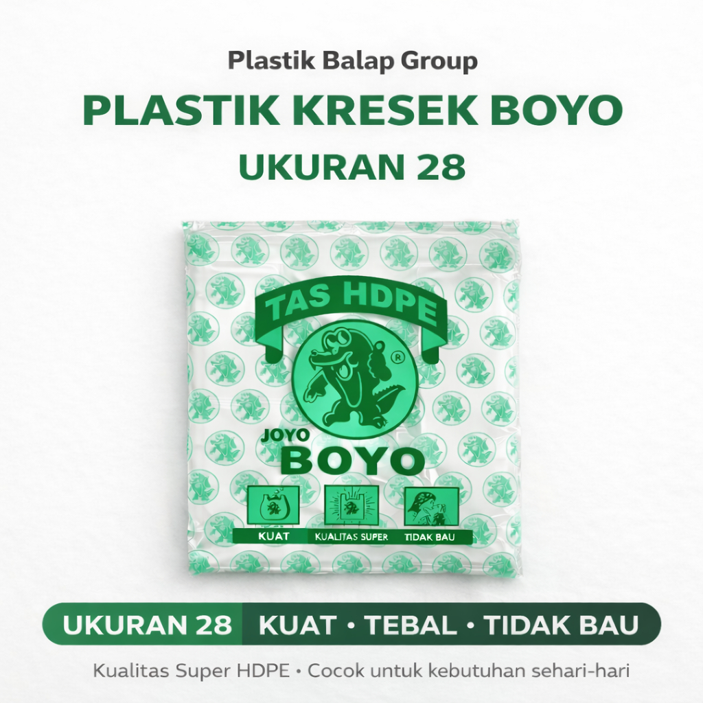 KANTONG PLASTIK BAMBU ATAU BOYO UK 28 KRESEK BAMBU KRESEK BAMBU PUTIH
