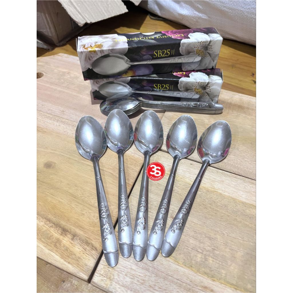 SENDOK TEBAL / SENDOK MAKAN STAINLESS MOTIF
