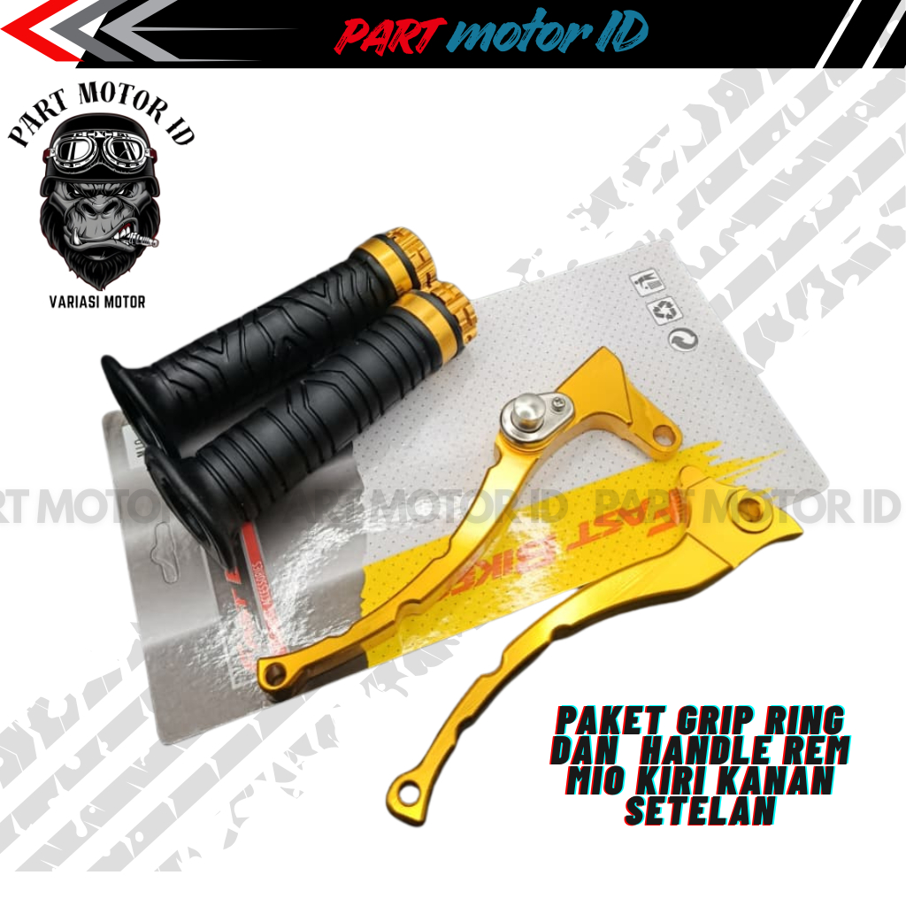 PROMO PAKET 2 ITEM 1 PAKET MURAH 1 PAKET GRIP GRING+HANDLRE REM KIRI KANAN VARIASI FULL CNC UNTUK MO