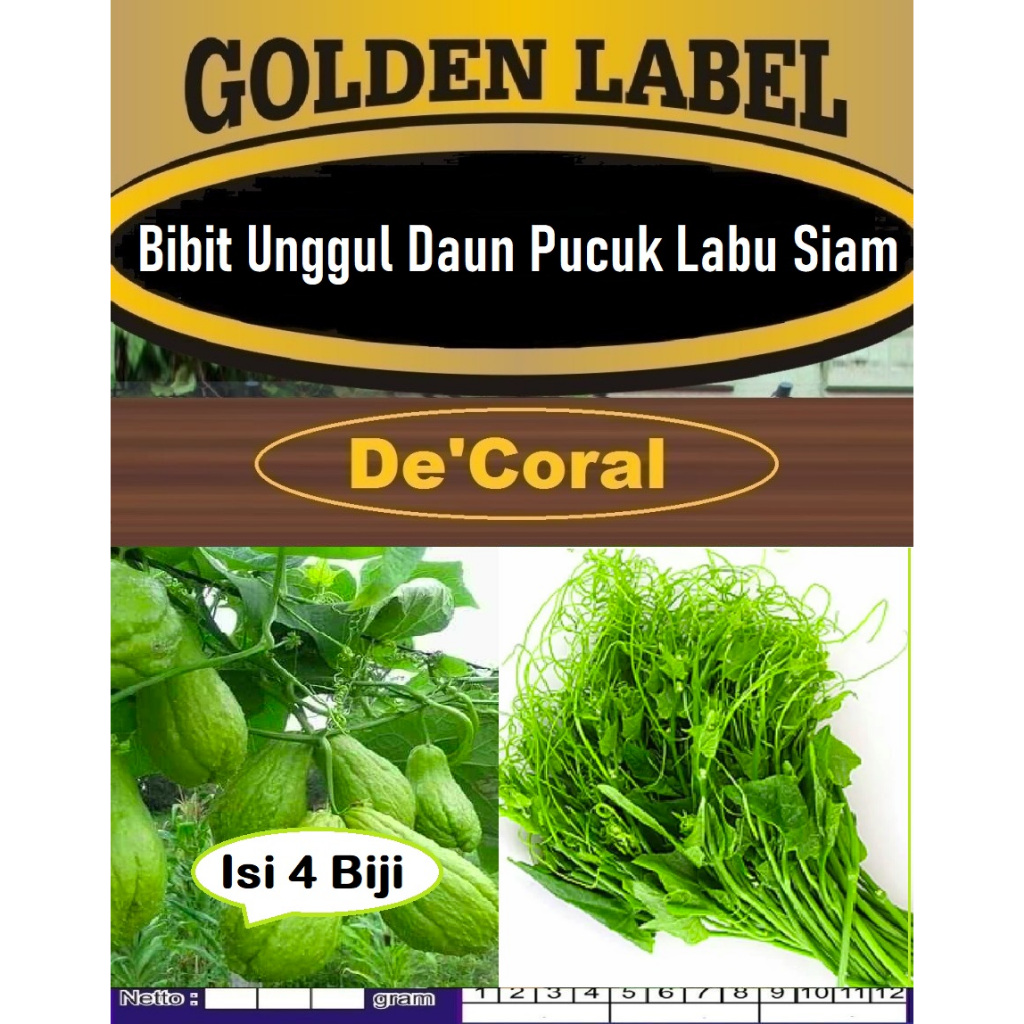 Bibit Unggul Daun Pucuk Labu Siam | Biji Benih Daun Pucuk Labu Siam | Benih Pucuk Labu Siam