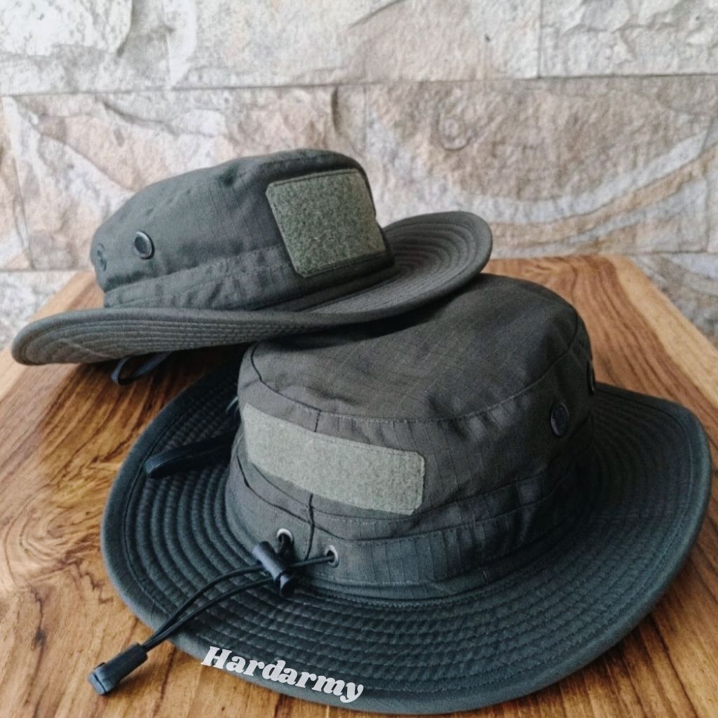 Terbaru// Topi Rimba Hijau Army// Topi Rimba full kawat//Topi Rimba Tactical//Topi Rimba Velcro//cap