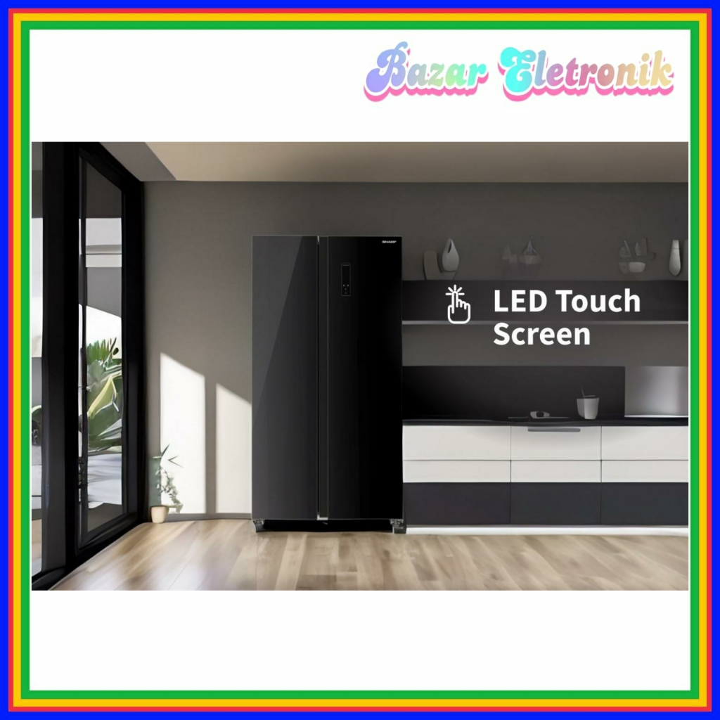 KULKAS SHARP SJ-IS61GA-BK / KULKAS SHARP SIDE BY SIDE / KULKAS SHARP 532 LITER / KULKAS SHARP SJ61GA