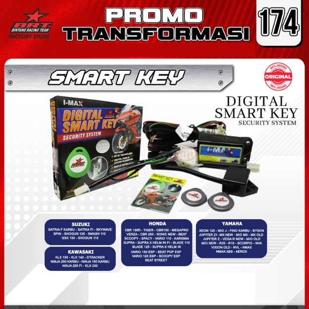 SMART KEY SMARTKEY ALARM MOTOR DIGITAL ANTI MALING BRT NMAX OLD AEROX LEXI All NEW NMAX All NEW AERO