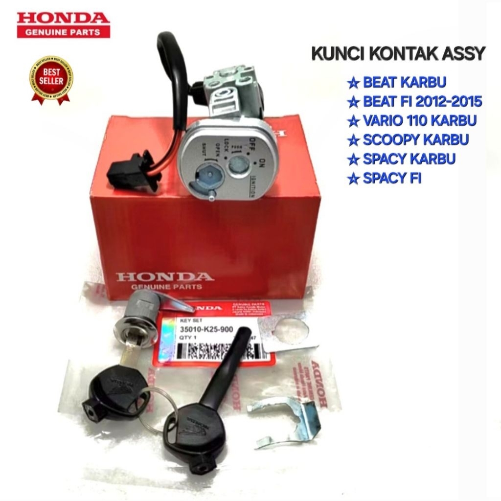 KUNCI KONTAK ASSY KOMPLIT BEAT KARBU BEAT FI 2012-2015 VARIO 110 KARBU SCOOPY KARBU SPACY KARBU SPAC