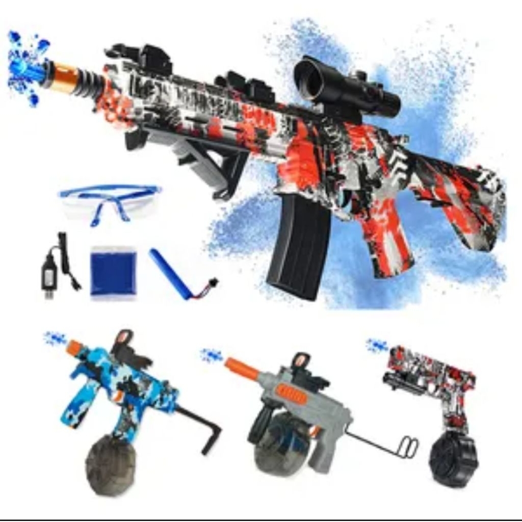 Prop Cosplay Water Gel Blaster Besar Mainan Anak Bahan Plastik Model MAK47 M16 Vector Qbz PDX AUG