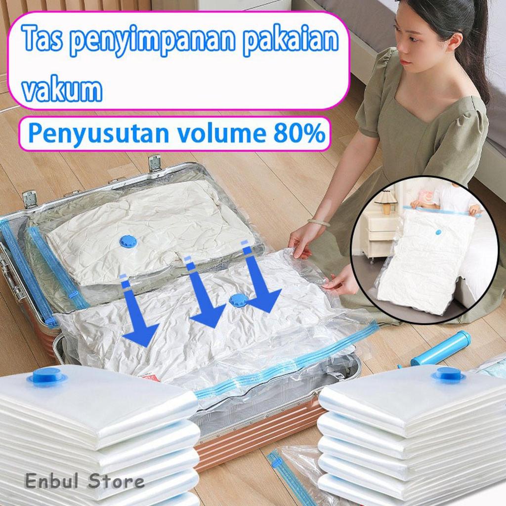 Plastik Vacum Baju- Anti Air Bisa Dpakai Berulang /Alat Vacum Plastik Baju