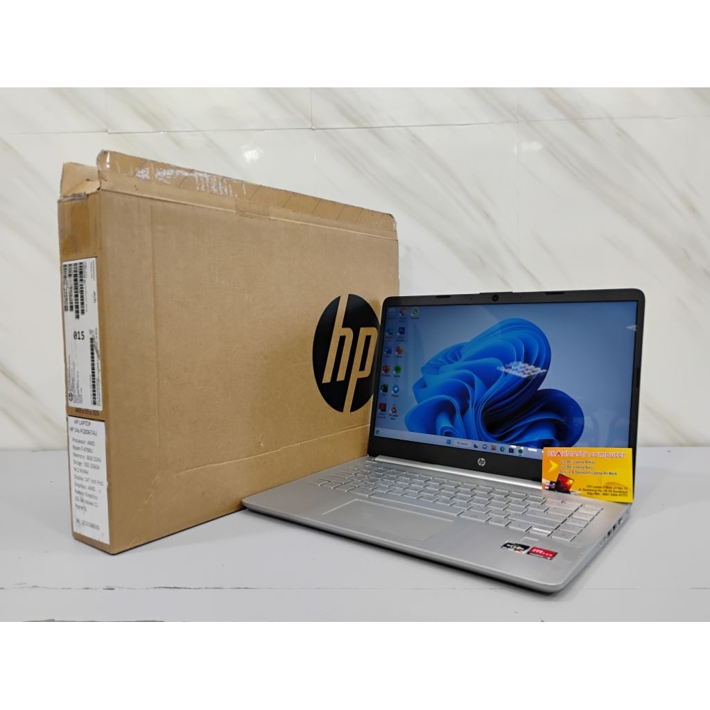 LAPTOP HP 14s-FQ0067AU SECOND LIKE NEW FULSET SIAP PAKAI